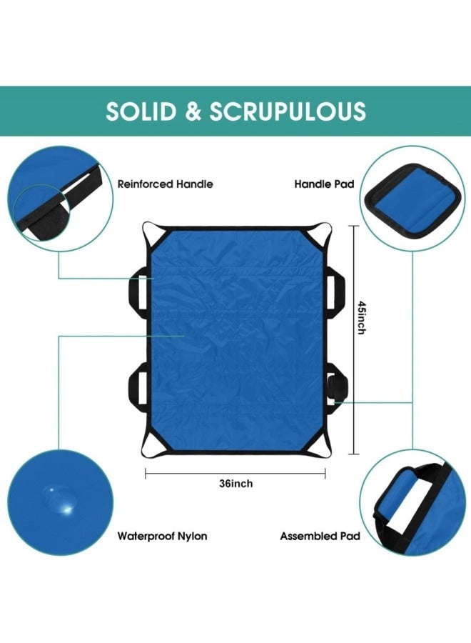 Positioning Bed Pad with Handles Hospital Sheets Transfer Board Belts Patient Lift Elderly Assistance Incontinence Mattress Sheets for Turning Lifting Repositioning Washable Underpads - Image 2