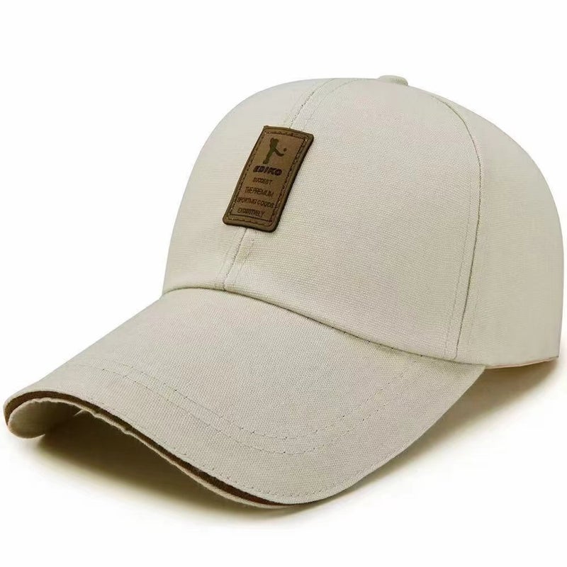 Men's Casual Baseball Cap Cotton Canvas Adjustable Outdoor Sun Hat - Image 3