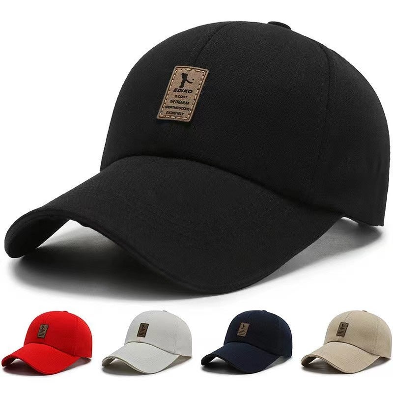 Men's Casual Baseball Cap Cotton Canvas Adjustable Outdoor Sun Hat - Image 1