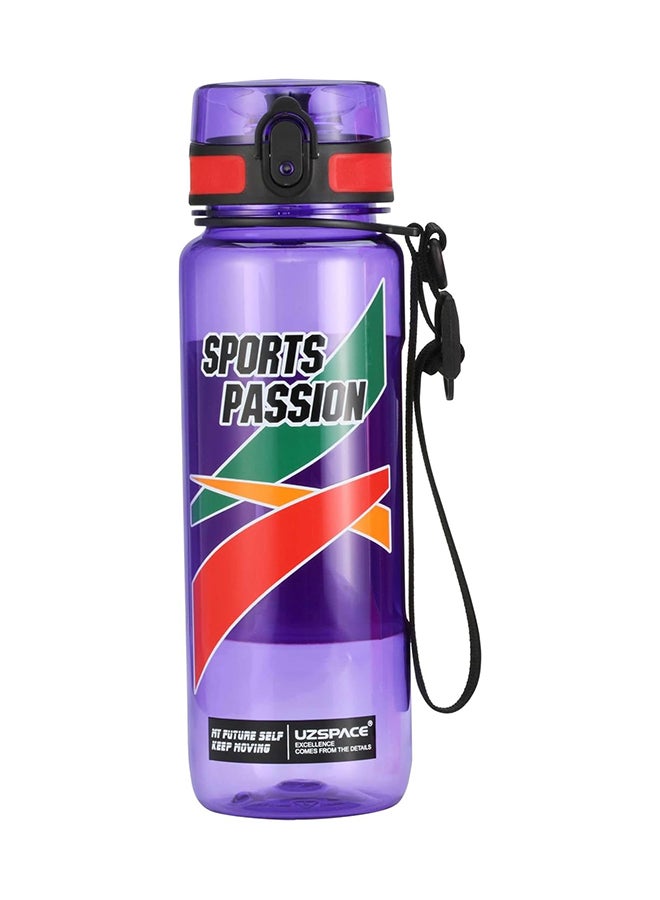 Uzspace 6041 Tritan Plastic Water Bottle, 500 ml Capacity, Purple