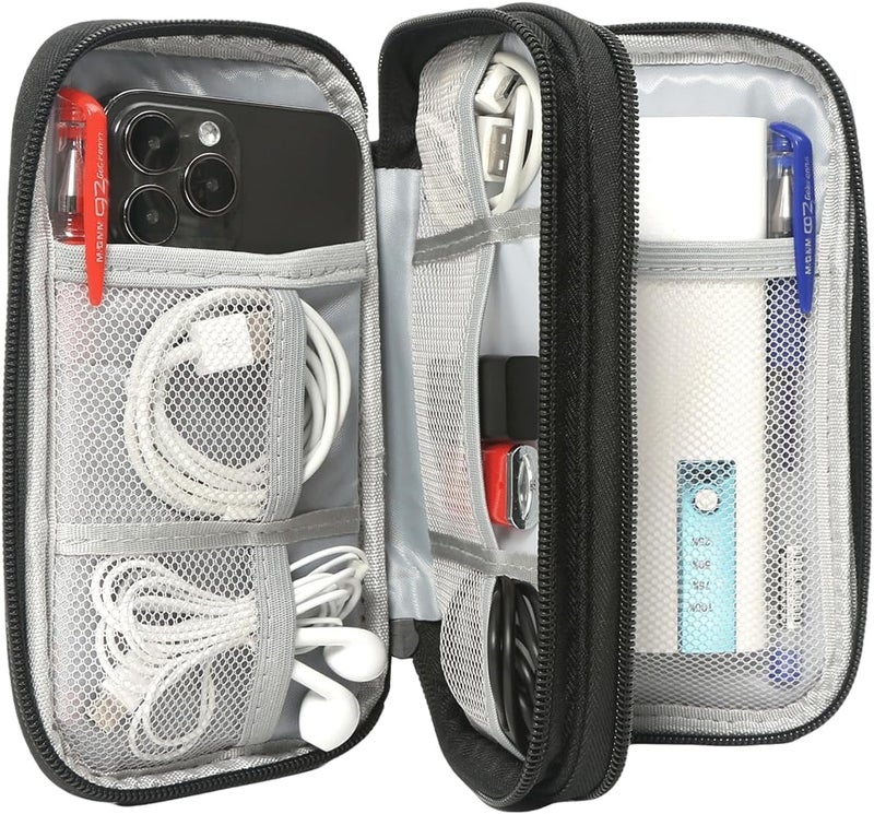 Angoo Gadget Organizer Bag for Men – 1 Year Warranty Travel Tech Pouch, Cable Organiser, Charger Case, Wire Organizer, SSD HDD Cover, Power Bank & Pendrive Pouch – Travel Accessories Organizer - Image 4