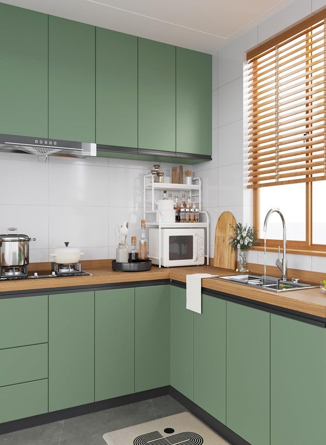 VaryPaper 15.7" x 315" Matte Light Sage Green Peel and Stick Wallpaper Solid Color Green Contact Paper for Walls Removable Waterproof Green Wallpaper Self Adhesive Vinyl Wall Paper for Bedroom Kitchen - Image 3