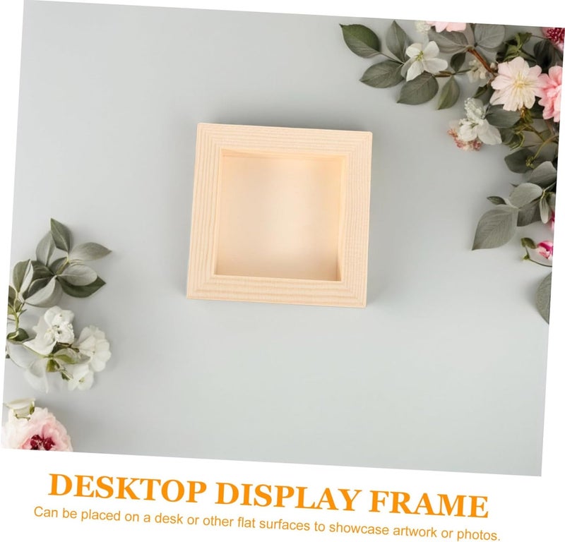 ABOOFAN 4pcs Wooden Picture Frames Unfinished Wood Craft Frames for Boys and Girls Paintable Photo Display for Wall Hanging and Tabletop Use for School Projects and Canvas Painting - Image 3