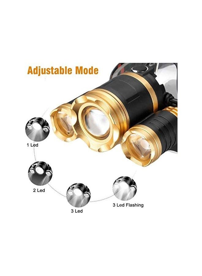 Rechargeable LED Headlamp 3 Head - Image 4
