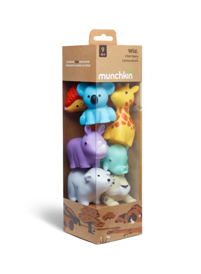 Munchkin Pack Of 8 Wild Love Squirters Bath Toys