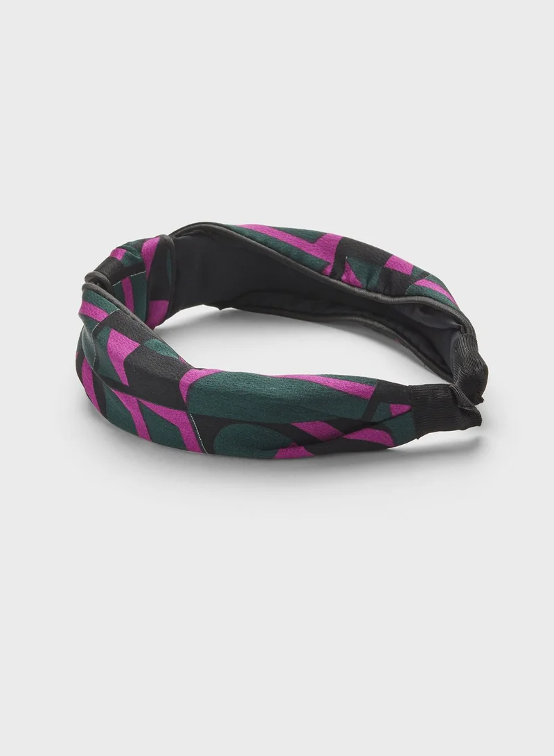 ELLA Abstract Print Knot Tie Headband