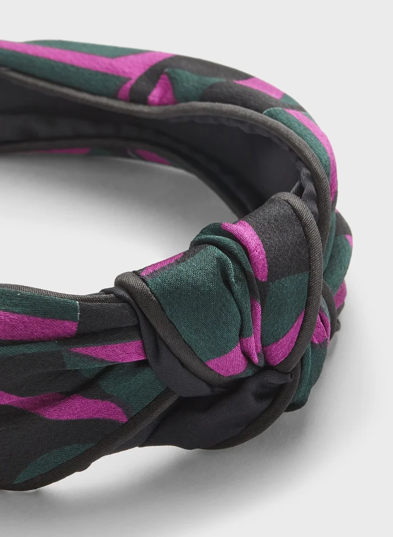 ELLA Abstract Print Knot Tie Headband