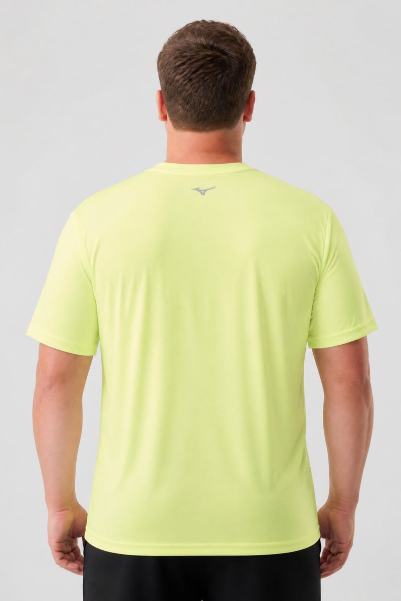 Mizuno Men Sportswear Fit Short Sleeve Training T-Shirt, Lime Green - Image 4