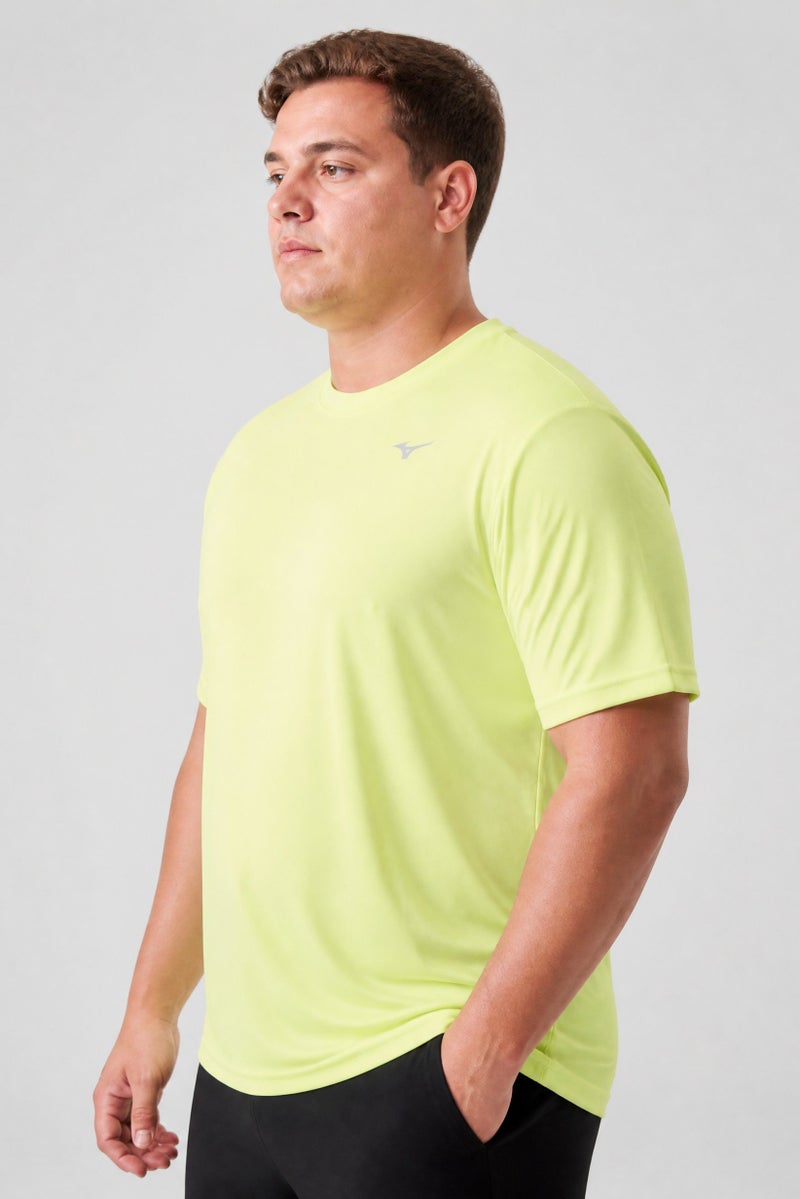 Mizuno Men Sportswear Fit Short Sleeve Training T-Shirt, Lime Green - Image 3