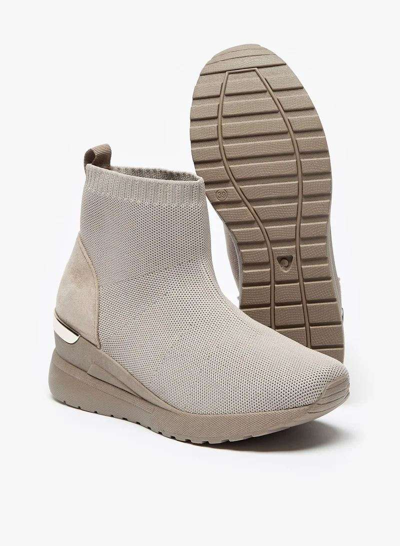Flora Bella Textured Slip-On Ankle Boots with Pull Tabs