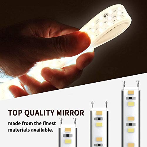 Quality Glass Bathroom LED Mirror with Touch Sensor, 3 Light Effects, Glass, Round LED-16 (18 x 18 Inch) - Image 5