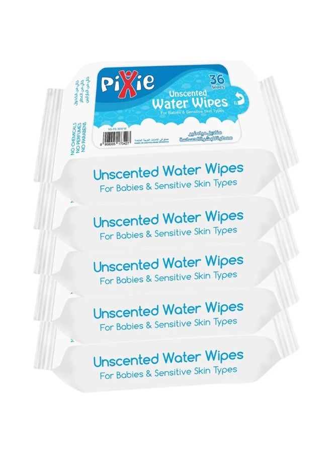 Pixie - Wipes Pack of 5 (180 Wipes) - Image 1