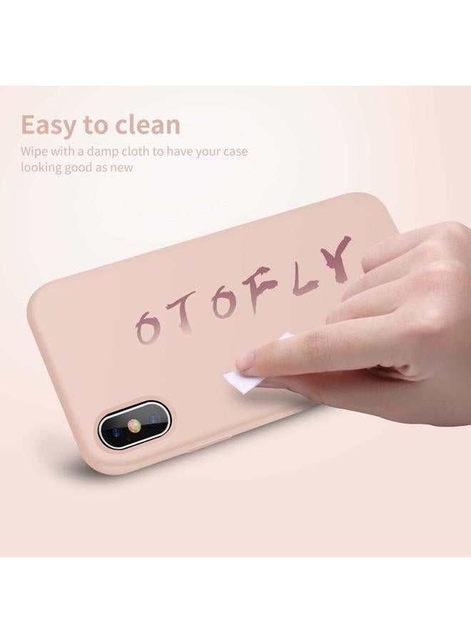 OTOFLY iPhone Xs Case/iPhone X Case, Ultra Slim Fit Liquid Silicone Gel Cover with Full Body Protection Anti-Scratch Shockproof Case, Compatible with iPhone X/XS, Pink - Image 5