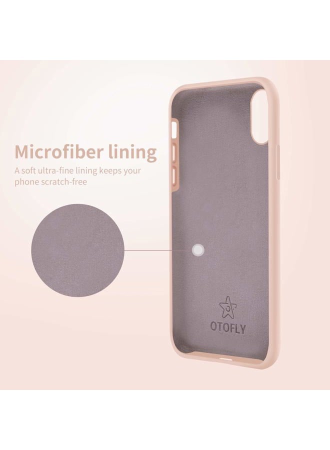OTOFLY iPhone Xs Case/iPhone X Case, Ultra Slim Fit Liquid Silicone Gel Cover with Full Body Protection Anti-Scratch Shockproof Case, Compatible with iPhone X/XS, Pink - Image 4