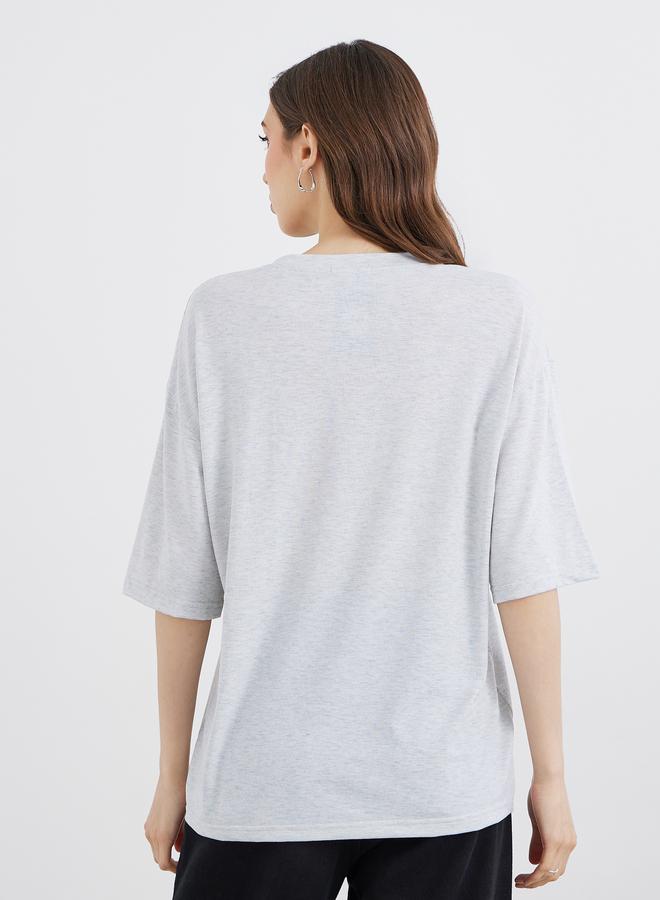 Take Two Grey Book Club Graphic Oversized T-Shirt - Image 5