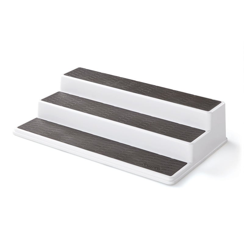 Copco 25550188 NonSkid 3Tier Spice Pantry Kitchen Cabinet Organizer 15Inch WhiteGray