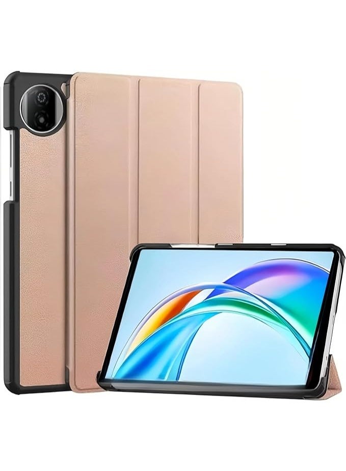 حافظة جلدية متوافقة مع Honor Pad X7 مقاس 8.7 بوصة 2025، غلاف صلب خفيف الوزن نحيف مع قاعدة متعددة الزوايا ووظيفة الاستيقاظ/النوم التلقائي (ذهبي)