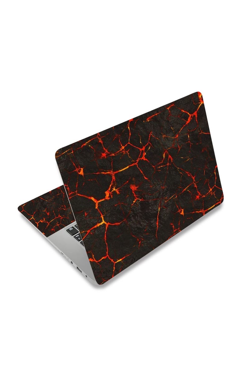 HAPLIVES Fire Rock Laptop Skin Sticker - Image 1