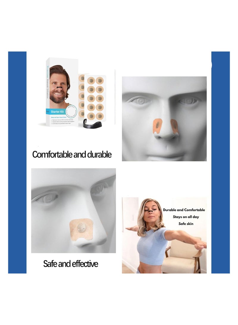 Zikra 30 Count Breathing Nasal, Strip Starter Kit, Boost Oxygen, Reduce Snoring, Improve Sleep Quality, Sweat Resistant, Skin Safe Nasal Strips, Extra Strength Snoring Solution (White Round) - Image 4