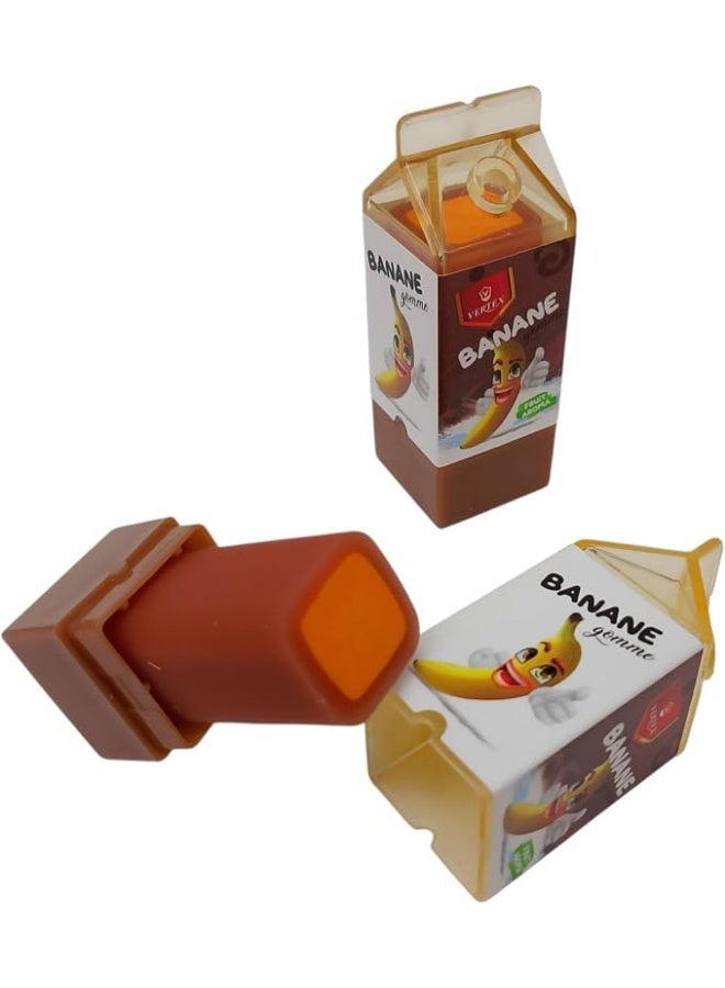 Vertex Juice Box Eraser With Lid - Brown