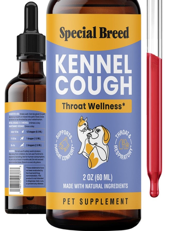 Special Breed Cough Support for Dogs & Cats, Dry and Wet, Respiratory & Cold, Made in USA, 2oz - Image 1