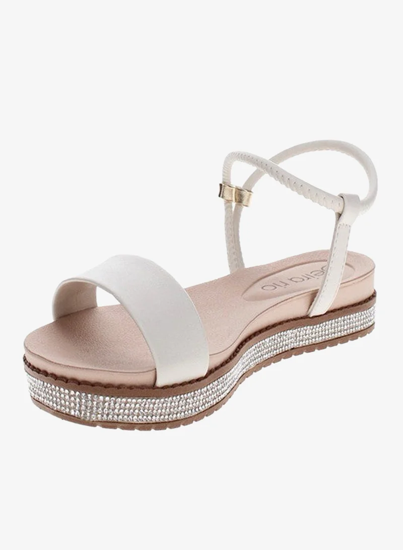 Beira Rio Off white Flat Sandals for Women – Stylish Ladies Flat Sandals & Comfortable Flat Slippers for Women | Best Price UAE