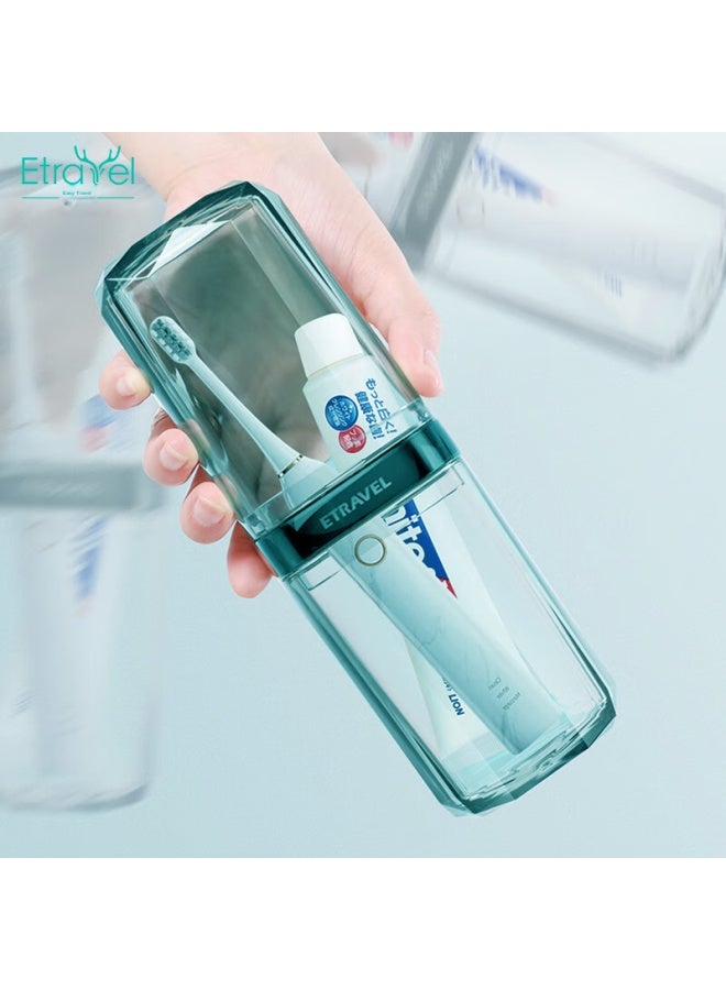 ETRAVEL Etravel Toothbrush Cup, Travel Toiletry Cup Set, Toothbrush Holder, Toothpaste Storage Box, Empty Cup, Sapphire Blue - Image 1