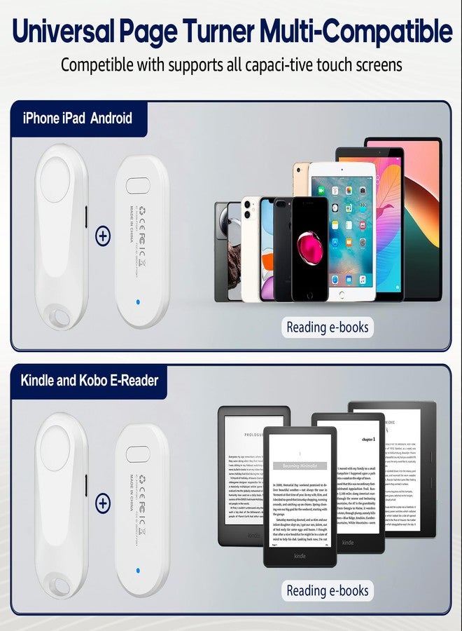 DATAFY Remote Control Page Turner for Kindle Paperwhite Oasis Kobo eReaders, Camera Camcorder Remote Controls, Page Turner Clicker for ipad Tablets Reading Novels with Wrist Strap Storage Bag - Image 5