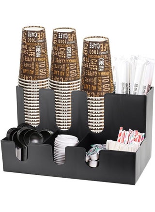 Condiment Organizer,Cup Lid Organizer,9 Compartments Coffee Cup Organizer,Organize Cups/Lids/Straws,Suitable for Coffee Shop/Kitchen Tabletop - pzsku/Z615F5E29D47D3843AC3CZ/45/_/1721117037/f99c846c-443a-44ca-8920-cdd3d2336d76