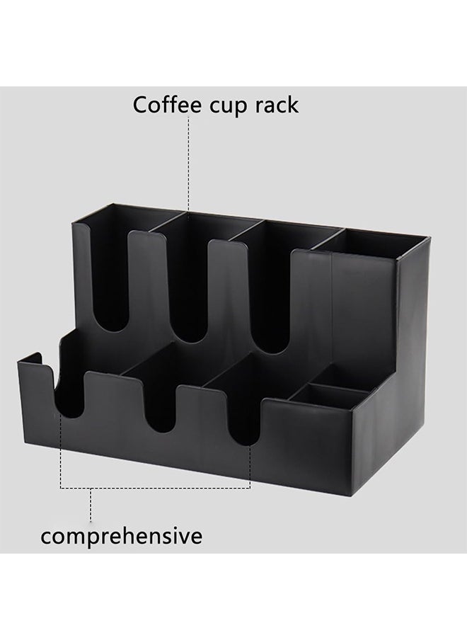 Condiment Organizer,Cup Lid Organizer,9 Compartments Coffee Cup Organizer,Organize Cups/Lids/Straws,Suitable for Coffee Shop/Kitchen Tabletop