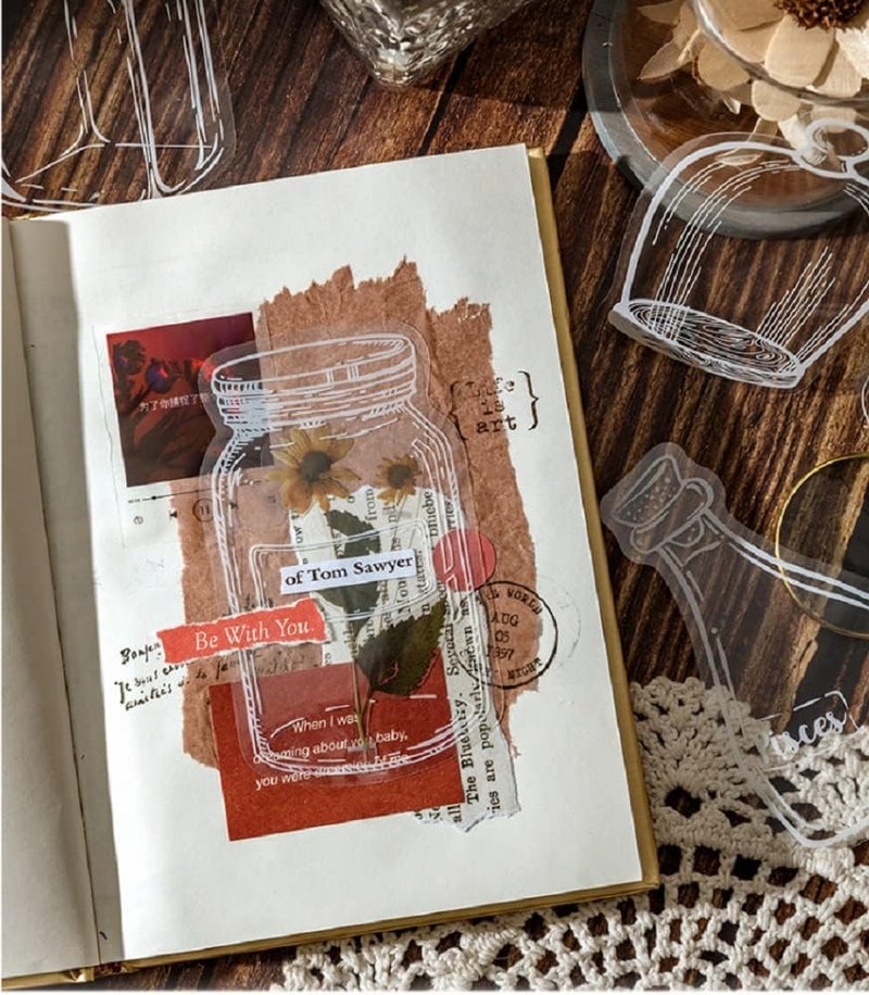 ويوبلز 30 قطعة من فواصل الكتب الشفافة المصنوعة من الزهور المجففة، أداة صنع فواصل الكتب على شكل زهور، حرفة صنع فواصل الكتب من الزهور المجففة، فاصل كتب زهري شفاف، فواصل كتب زهرية مخصصة يمكنك صنعها بنفسك (30 قطعة) 30 قطعة - Image 4
