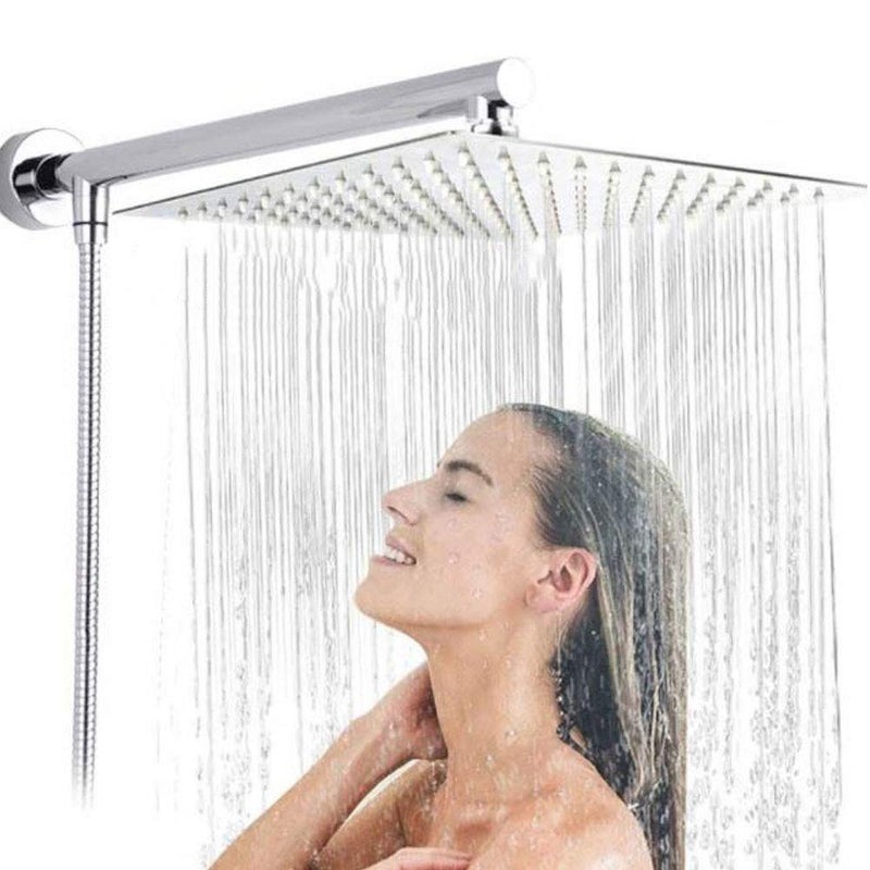 Mawson shower head stainless steel shower head water saving bathroom rain spa square shower head 8 INCH Showers Without ARM Showers - Image 1