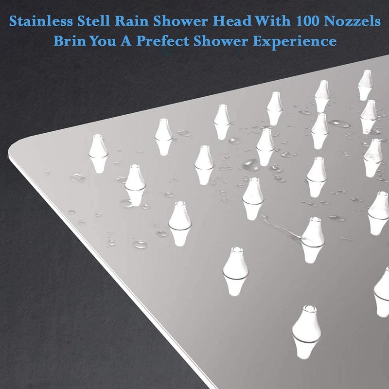 ANMEX ANMEX 304 Stainless Steel Premium Square Overhead Shower Head 10 INCHES - Image 3
