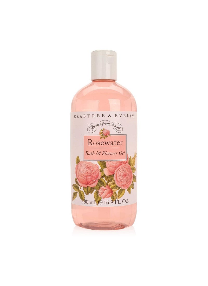 Crabtree & Evelyn Crabtree & Evelyn Bath and Shower Gel, Rosewater, 16.9 Fl Oz 