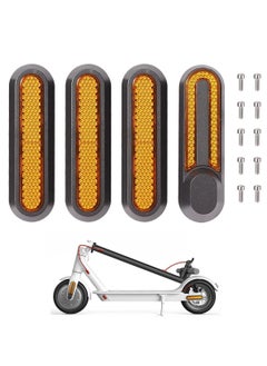 SYOSI Reflective Scooter Rear Side Wheel Cover Reflective Strip for Xiaomi 1S M365 Pro Pro2 Scooter, Scooter Wheel Hubs Cap with Screws Rear Wheel Protective Decorative Shell 