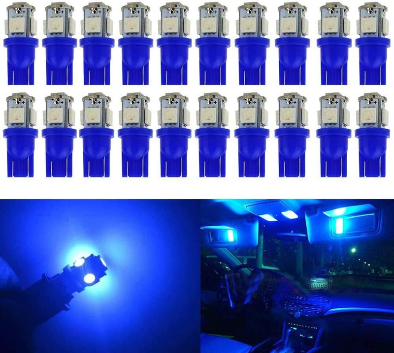 BlyilyB 20-Pack Blue LED Replacement Bulbs for Car Interior Lighting - Image 1