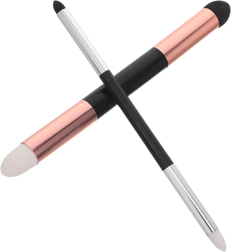 DIYEAH 2pcs Dual-Headed Artist Blending Sponge Pen for Sketching and Shading, Washable Reusable Paint Brush Sponge Set with Large Rose Gold and Small Silver Heads, Drawing Tools for Art - Image 1