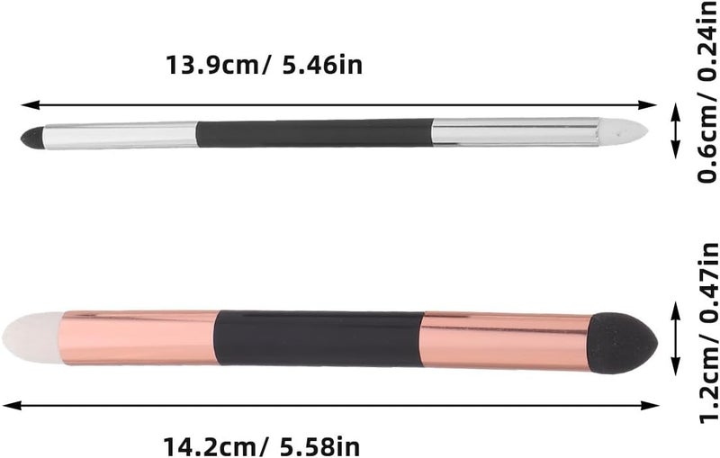 DIYEAH 2pcs Dual-Headed Artist Blending Sponge Pen for Sketching and Shading, Washable Reusable Paint Brush Sponge Set with Large Rose Gold and Small Silver Heads, Drawing Tools for Art - Image 2