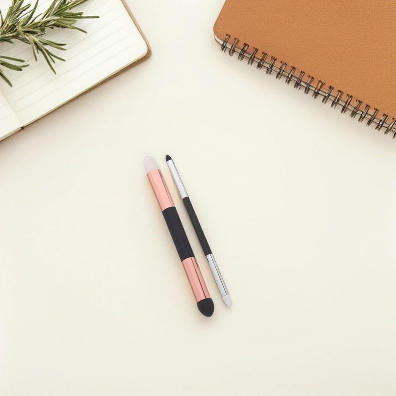 DIYEAH 2pcs Dual-Headed Artist Blending Sponge Pen for Sketching and Shading, Washable Reusable Paint Brush Sponge Set with Large Rose Gold and Small Silver Heads, Drawing Tools for Art - Image 5
