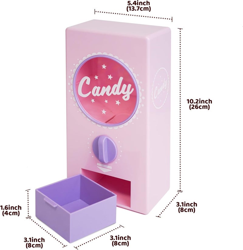 YOBRO Retro Candy Dispenser, Pet Food Dispenser - Gum & Nut Dispenser, Snack Dispenser for Coffee Beans Nuts, Fun Vending Machine for Home or Office, 3+ YEARS. (Pink) - Image 3