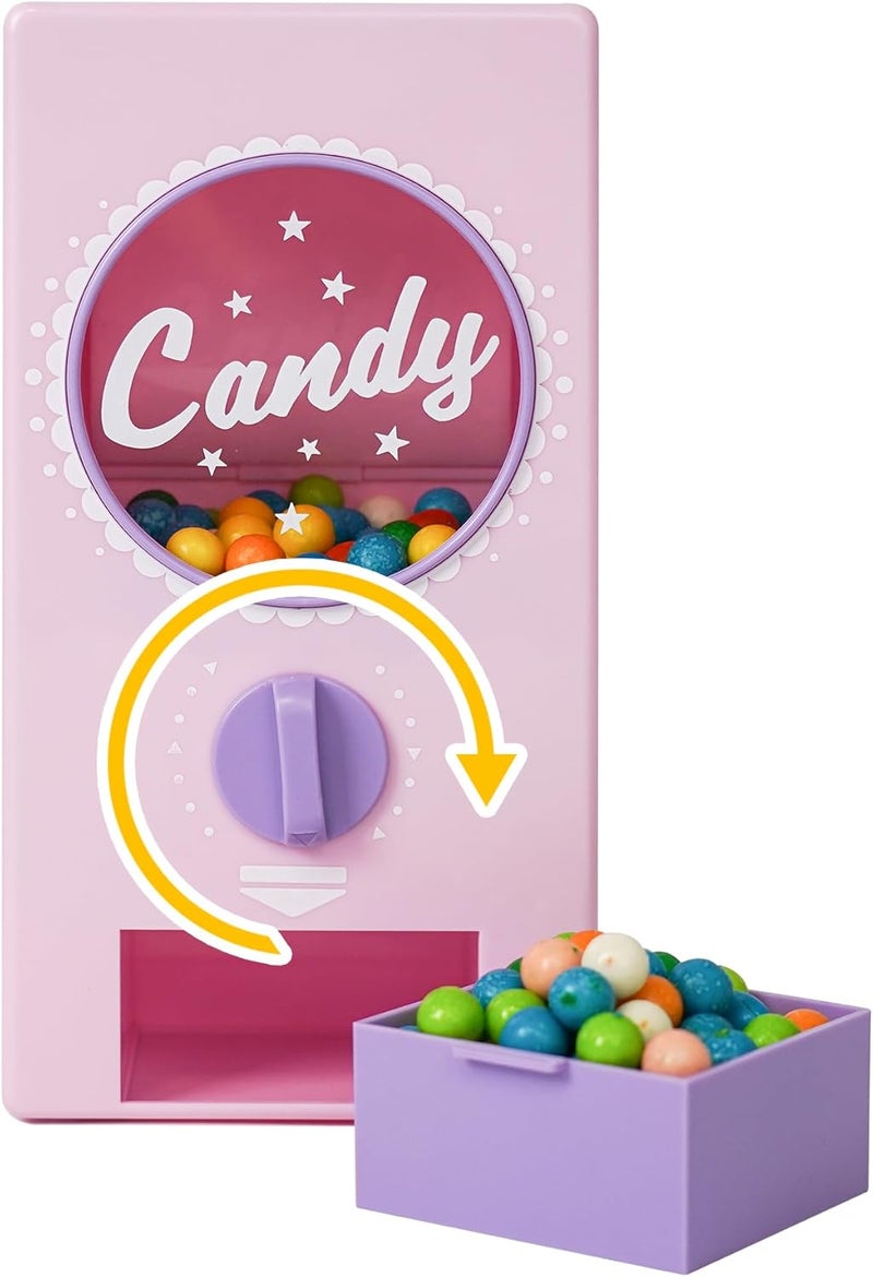 YOBRO Retro Candy Dispenser, Pet Food Dispenser - Gum & Nut Dispenser, Snack Dispenser for Coffee Beans Nuts, Fun Vending Machine for Home or Office, 3+ YEARS. (Pink) - Image 4