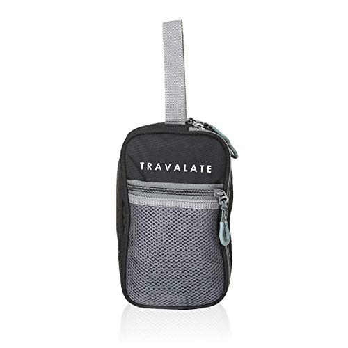 Travalate® Polyester Cosmetic Makeup Pouch with Multi Pockets, Shaving Kit Toiletry Bag, Waterproof Travel Toiletry Kit for Women and Men – Black - Image 1