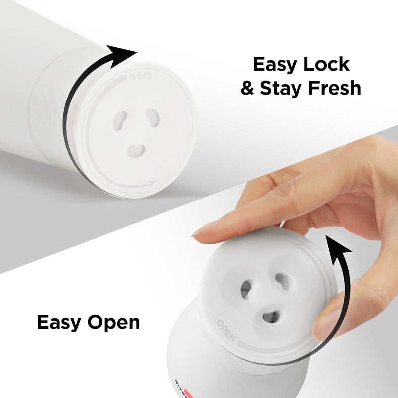 Kitchen Mama FlipTastic Rechargeable Salt and Pepper Grinder – Gravity Electric Grinder, Pepper Mill, Adjustable Coarseness, One-Hand Operation, Large Capacity, Refillable Kitchen Gadgets (White) - Image 4
