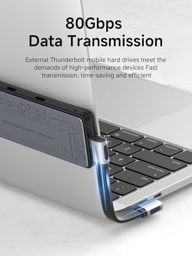 Hagibis 033ft 90 Degree USB4 Cable 80Gbps Data Transfer 8K60Hz Video Display 240W Fast Charging Right Angle USBC Cable USB 4 V20 Cable for iPhone 17 16 15 Pro Max iPad Pro Thunderbolt 54 - Image 3