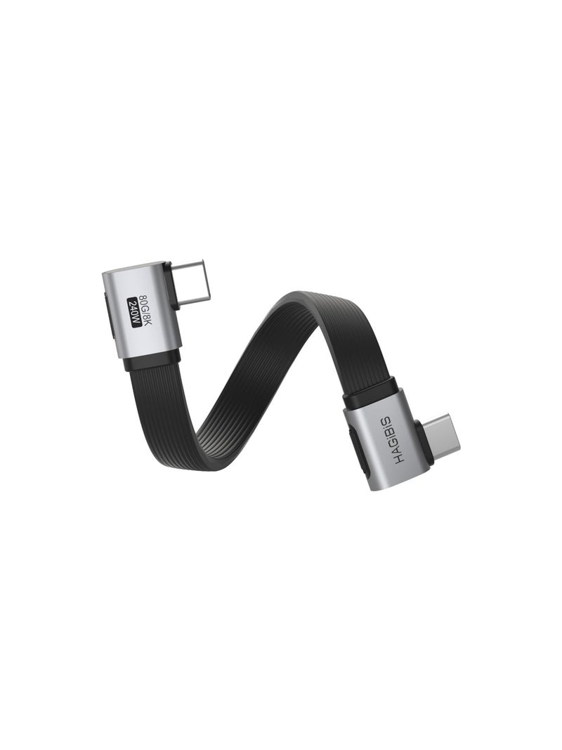 Hagibis 033ft 90 Degree USB4 Cable 80Gbps Data Transfer 8K60Hz Video Display 240W Fast Charging Right Angle USBC Cable USB 4 V20 Cable for iPhone 17 16 15 Pro Max iPad Pro Thunderbolt 54 - Image 2