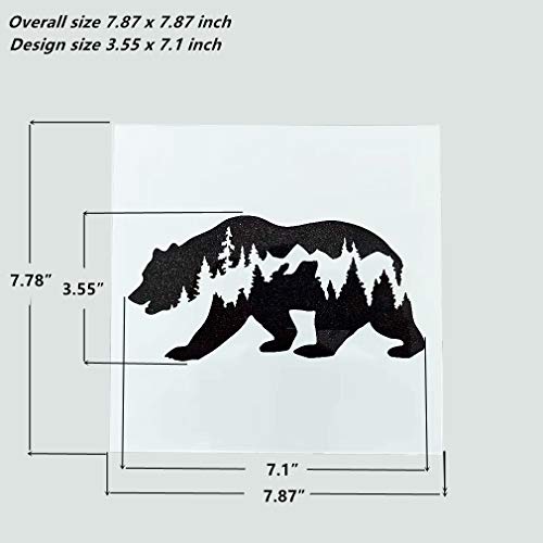 OBUY Forest Bear DIY Craft Hollow Layering Stencils for Painting on Wood, Fabric, Walls,Decorative, Airbrush + More | Reusable 7.87x 7.87 inch Mylar Template - Image 2