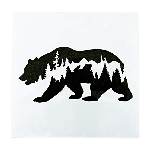 OBUY Forest Bear DIY Craft Hollow Layering Stencils for Painting on Wood, Fabric, Walls,Decorative, Airbrush + More | Reusable 7.87x 7.87 inch Mylar Template - Image 1