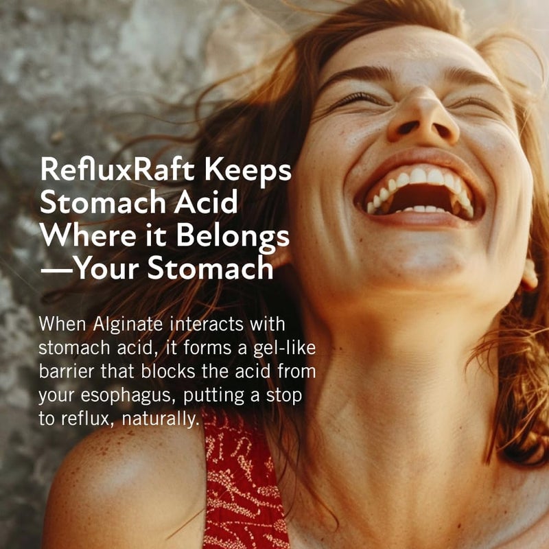 RefluxRaft Acid Reflux Therapy with Organic Alginate Pregnancy Safe Fast  LongLasting GERD  LPR Support Zero Sugar GlutenFree Low Sodium Berry Burst 47 Gel Servings 8 OZ Bottle - Image 5