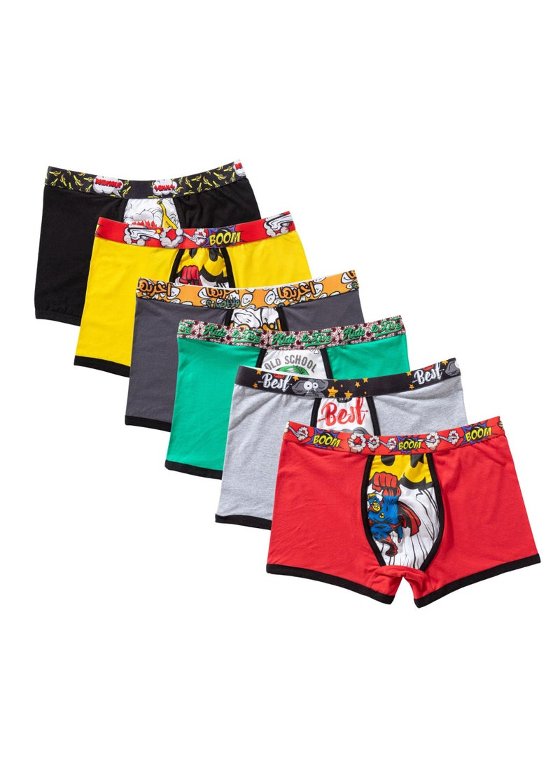 COTTONIL Pack of 6 Cotton Party Boxer Underwear for Men  - Image 1