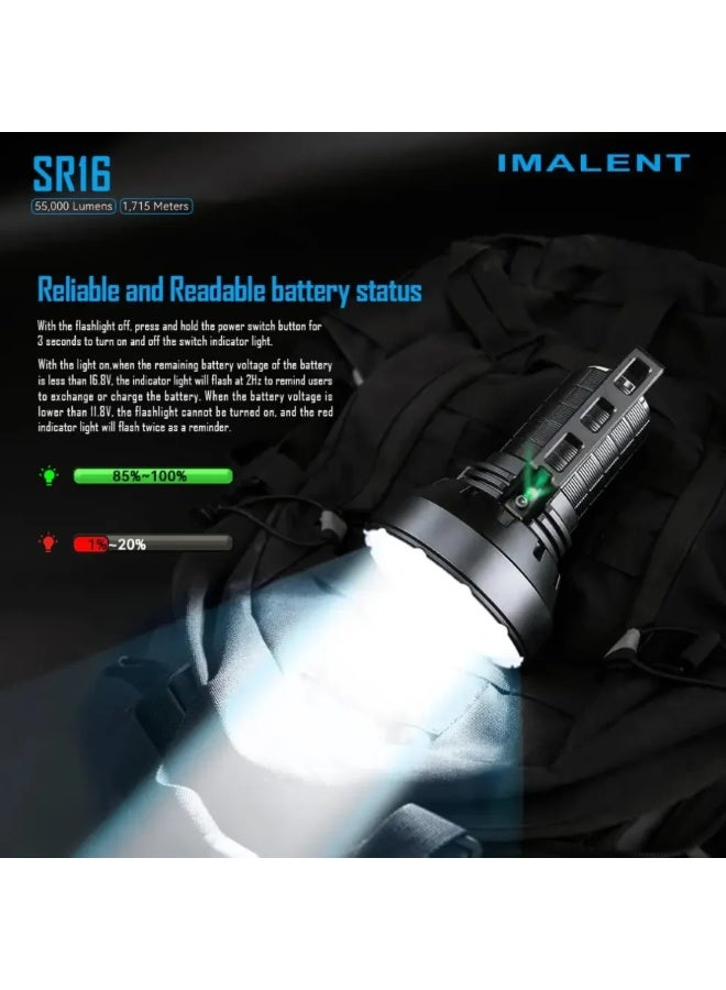 IMALENT SR16 Rechargeable Flashlight – 55,000 Lumens Super Bright LED Flashlight - Image 3